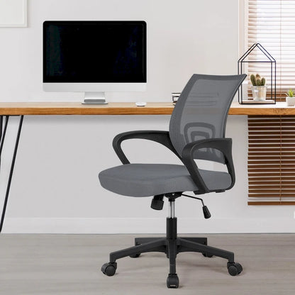 Yaheetech Adjustable Ergonomic Office Chair MidBack Mesh Swivel Chair