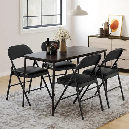 Folding Chairs 2/4 Pack With Padded Cushion and Back