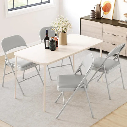 Folding Chairs 2/4 Pack With Padded Cushion and Back