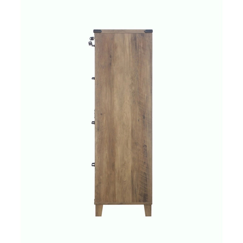 Oxford Farmhouse Rustic Oak 4-Drawer Lateral File