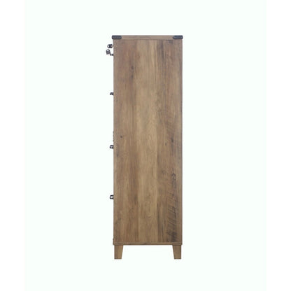 Oxford Farmhouse Rustic Oak 4-Drawer Lateral File