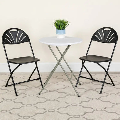 650 lb. Capacity Plastic Fan Back Folding Chair