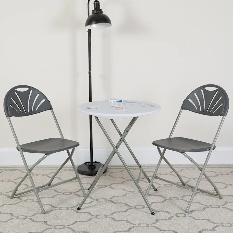 650 lb. Capacity Plastic Fan Back Folding Chair