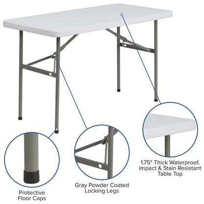 4-Foot Plastic Folding Table - Banquet / Event Folding Table