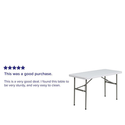 4-Foot Plastic Folding Table - Banquet / Event Folding Table