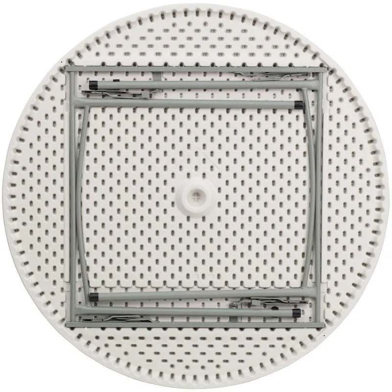 48 Round Granite White Plastic Event and Party Folding Table