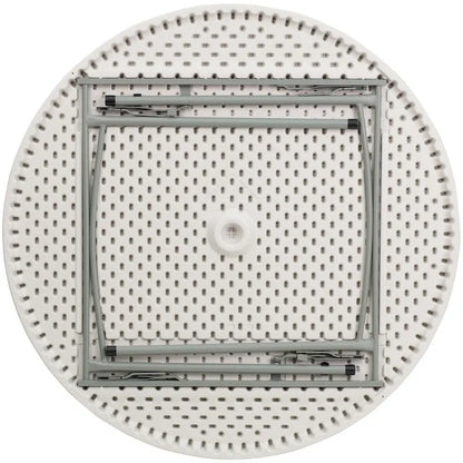 48 Round Granite White Plastic Event and Party Folding Table