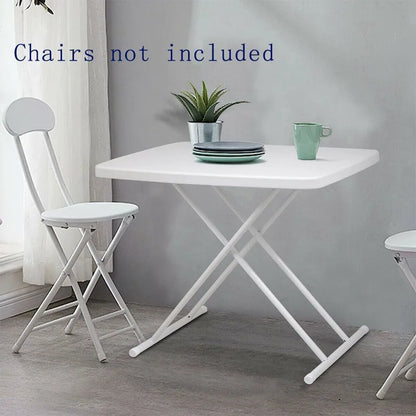 30x20inch Folding Table Lifting Picnic Camping Dining Rectangle White