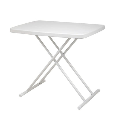 30x20inch Folding Table Lifting Picnic Camping Dining Rectangle White