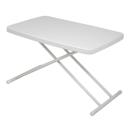 30x20inch Folding Table Lifting Picnic Camping Dining Rectangle White