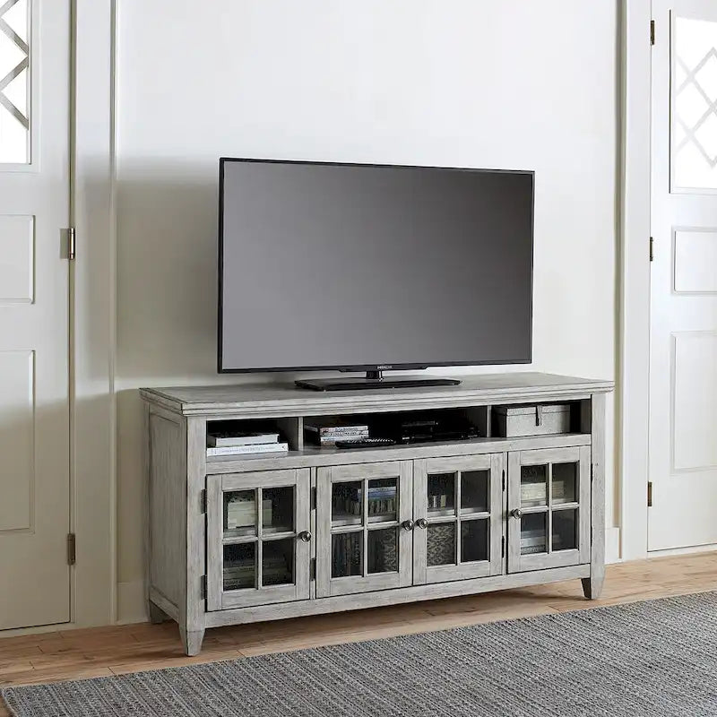 Heartland Antique White Tobacco Entertainment Center