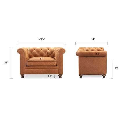 Poly and Bark Lyon Lounge Chair - Genuine Italian Leather
