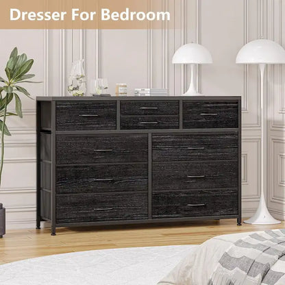 10 Drawer Dresser TV Stand - 55 inches