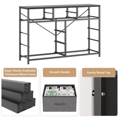 10 Drawer Dresser TV Stand - 55 inches