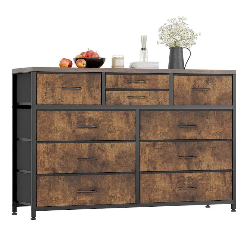 10 Drawer Dresser TV Stand - 55 inches