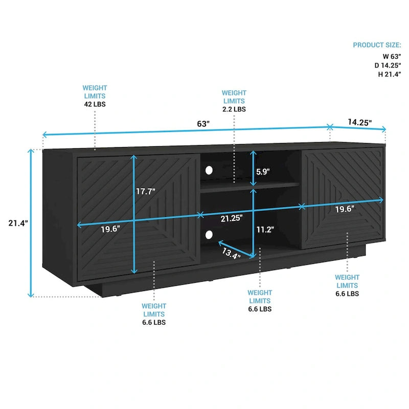 Modern TV Stand for TVs Up to 70-Inch