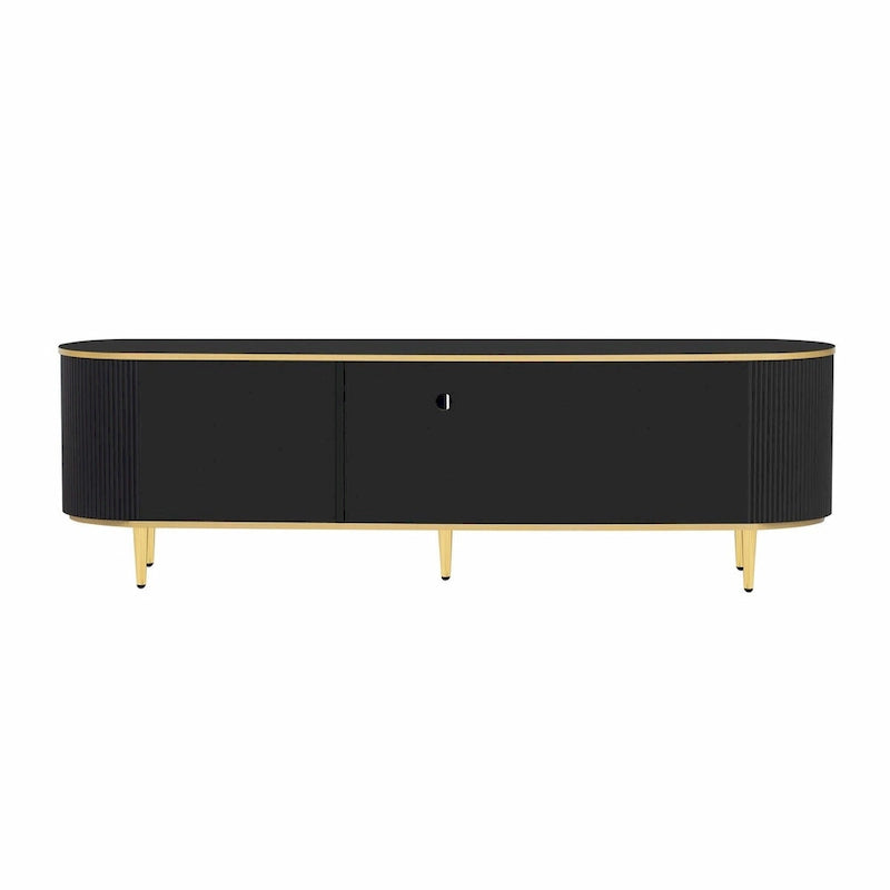 Modern TV Stand for TVs up to 80 Inches, Entertainment Center with Drawers and Cabinet