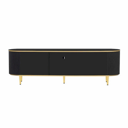 Modern TV Stand for TVs up to 80 Inches, Entertainment Center with Drawers and Cabinet