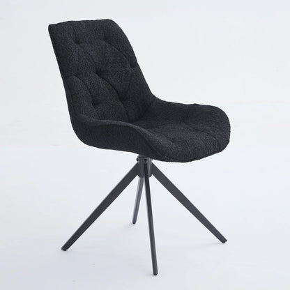 XINMICS Swivel Dining Chairs, Boucle Upholstered Accent Chairs Living Room Chairs Desk Office Arm Chair