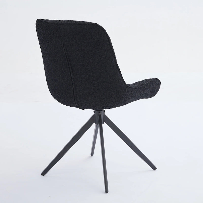 XINMICS Swivel Dining Chairs, Boucle Upholstered Accent Chairs Living Room Chairs Desk Office Arm Chair