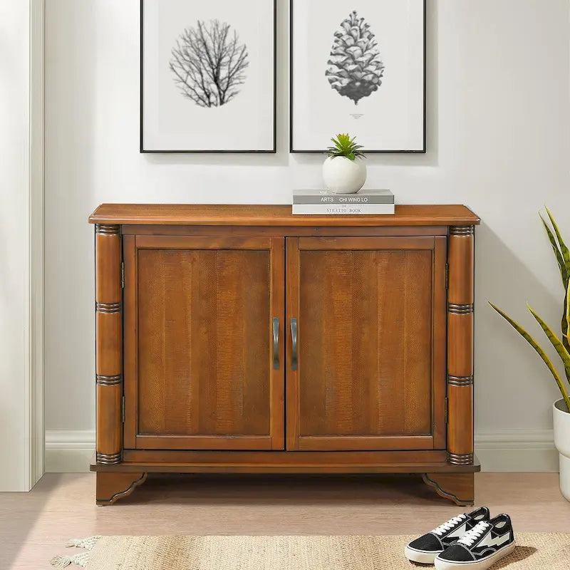 Mid Century 40  Sideboard Buffet Console Table with Adjustable Shelf