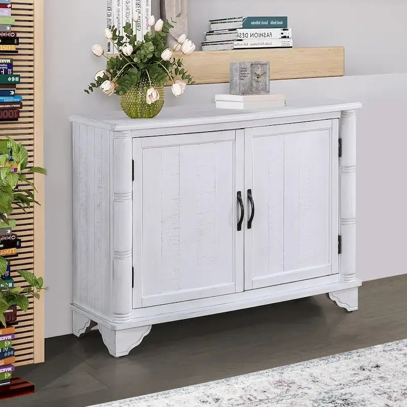 Mid Century 40  Sideboard Buffet Console Table with Adjustable Shelf