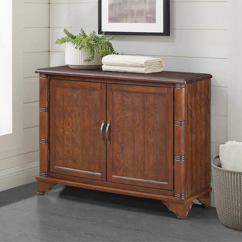 Mid Century 40  Sideboard Buffet Console Table with Adjustable Shelf