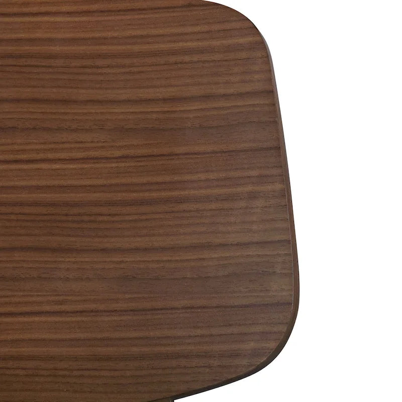 Furniture of America Beau I Mid-century 2-Pack Walnut Dining Chair Set with Boucle Seats