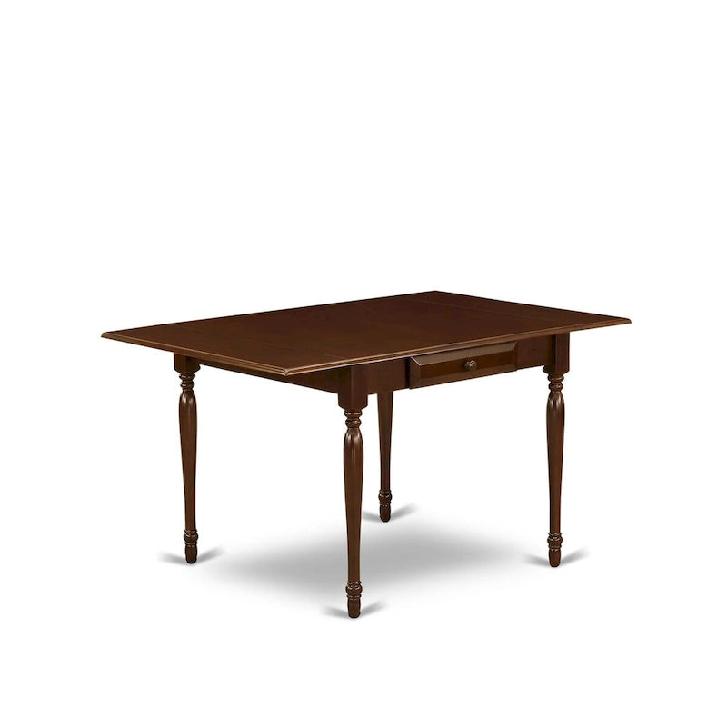 East West Furniture Dining Set Contains a Rectangle Dining Room Table with Dropleaf and Parson Chairs (Pieces Options)