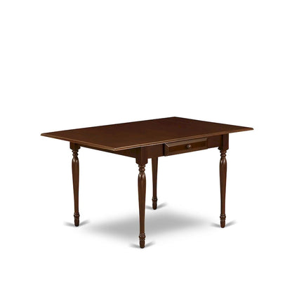 East West Furniture Dining Set Contains a Rectangle Dining Room Table with Dropleaf and Parson Chairs (Pieces Options)