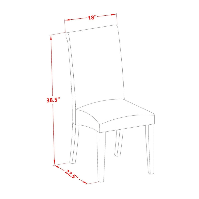 East West Furniture Dining Set Contains a Rectangle Dining Room Table with Dropleaf and Parson Chairs (Pieces Options)