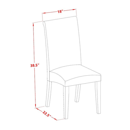 East West Furniture Dining Set Contains a Rectangle Dining Room Table with Dropleaf and Parson Chairs (Pieces Options)
