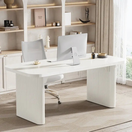 63  Computer Desk for Home Office, Simple Rectangular Writing Table for Study Room Bedroom