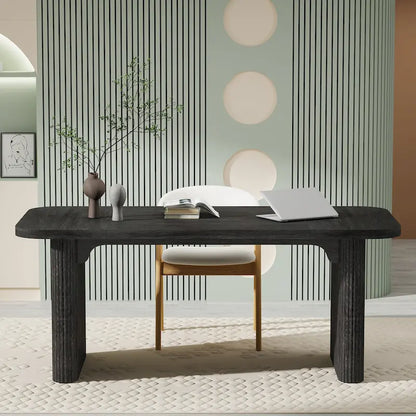63  Computer Desk for Home Office, Simple Rectangular Writing Table for Study Room Bedroom