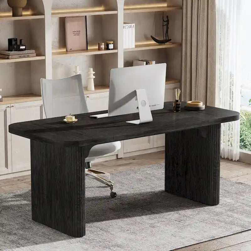 63  Computer Desk for Home Office, Simple Rectangular Writing Table for Study Room Bedroom