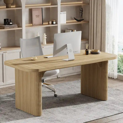 63  Computer Desk for Home Office, Simple Rectangular Writing Table for Study Room Bedroom