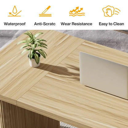 63  Computer Desk for Home Office, Simple Rectangular Writing Table for Study Room Bedroom