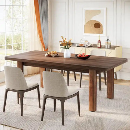 63  Large Office Computer Desk, Executive Desk with Solid Wood Legs