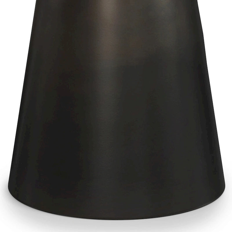 WYNDENHALL Arna Contemporary 16 inch Wide Metal Side Table in Black, Gold - 16 D x 16 W x 19.5 H