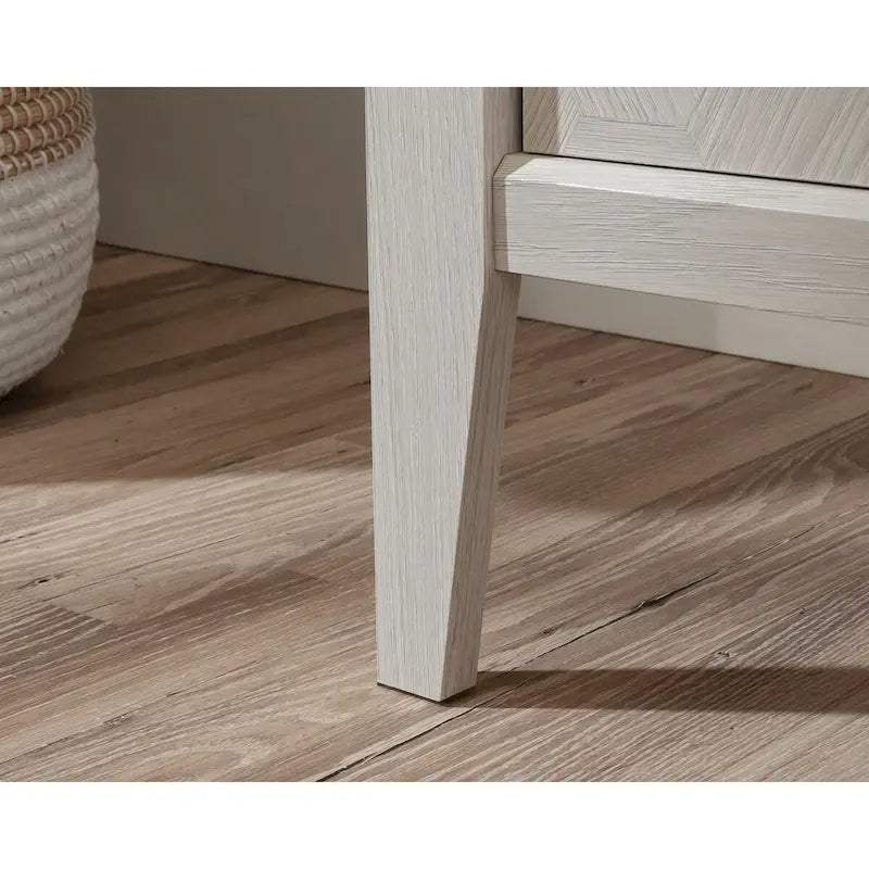 Glacier Oak Single Pedestal Desk with File Drawer