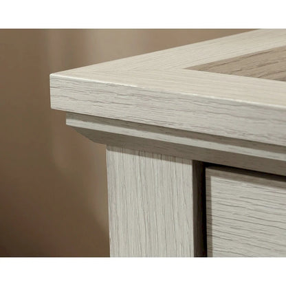 Glacier Oak Single Pedestal Desk with File Drawer