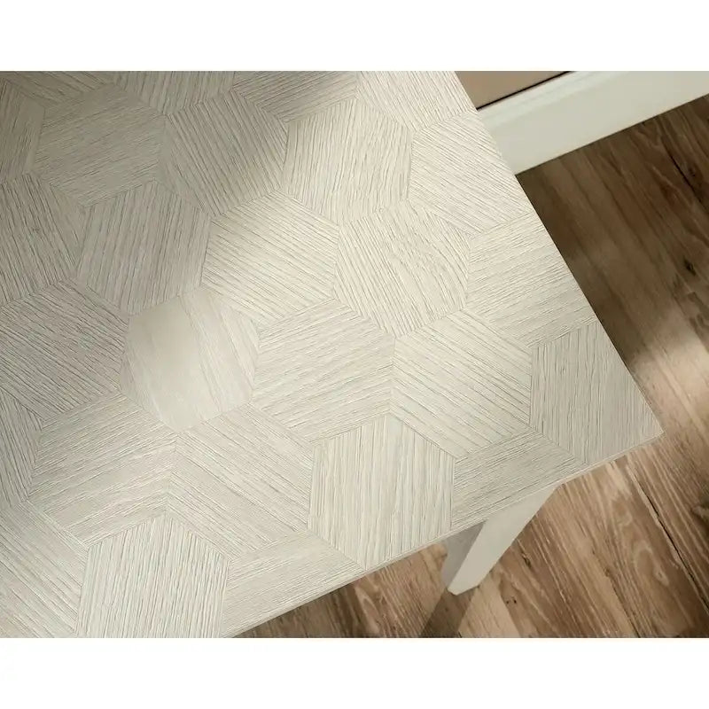 Glacier Oak Single Pedestal Desk with File Drawer