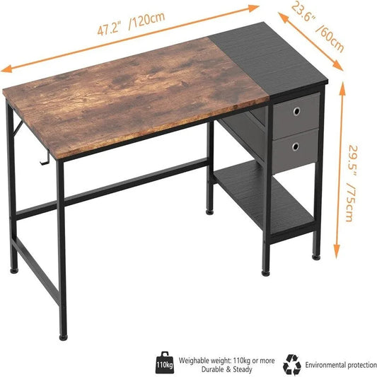 Computer Desk with Drawers 47  Study Writing Desks