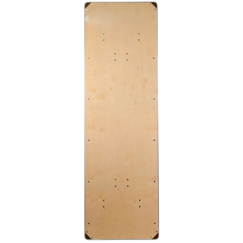 8-Foot Rectangular Birchwood Folding Banquet Table with Corner Guards