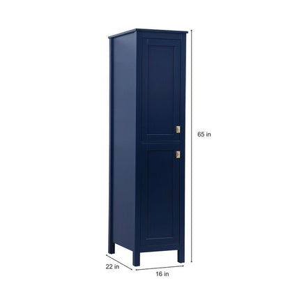 Indigo Home 16 Inch Bathroom Linen Storage Freestanding Cabinet