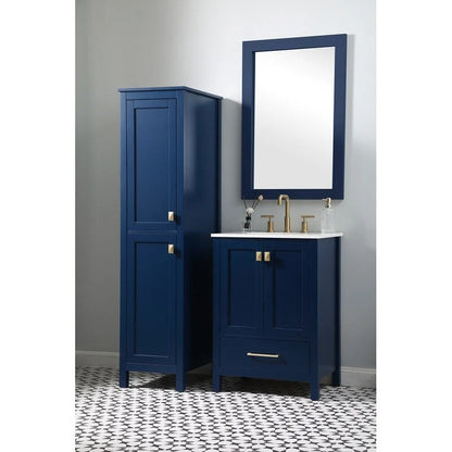 Indigo Home 16 Inch Bathroom Linen Storage Freestanding Cabinet