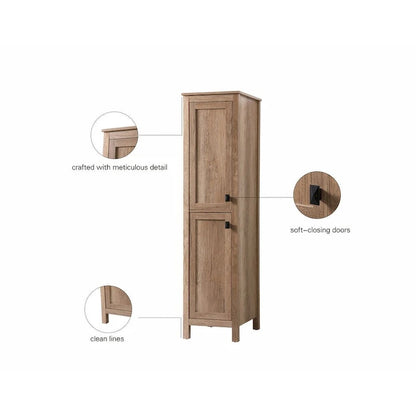 Indigo Home 16 Inch Bathroom Linen Storage Freestanding Cabinet