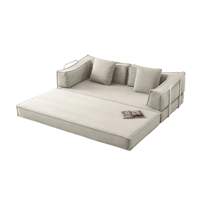 JASIWAY Modern Vintage Convertible Sleeper Sofa Bed