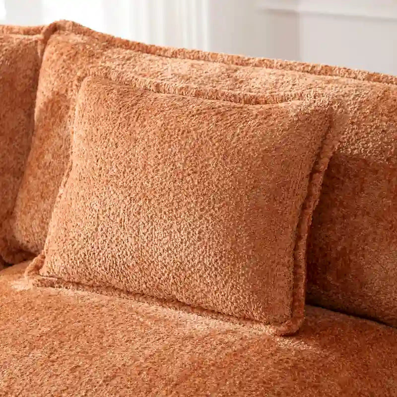 Chenille Fabric L-Shape Comfy Oversized three-seat Modular Sectional Sofa