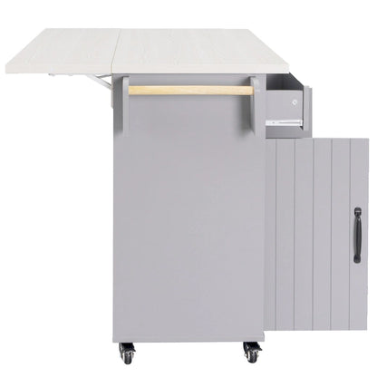 Kitchen Island with Trash Can Storage Cabinet